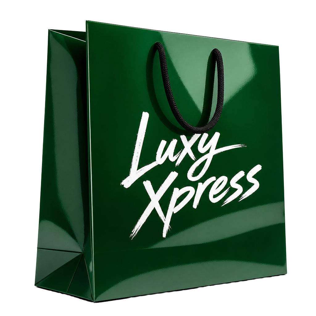 Luxy Xpress neon green shopping bag